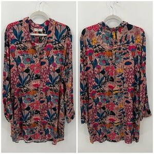 NATURAL LIFE Vibrant Floral Long Sleeve Dress